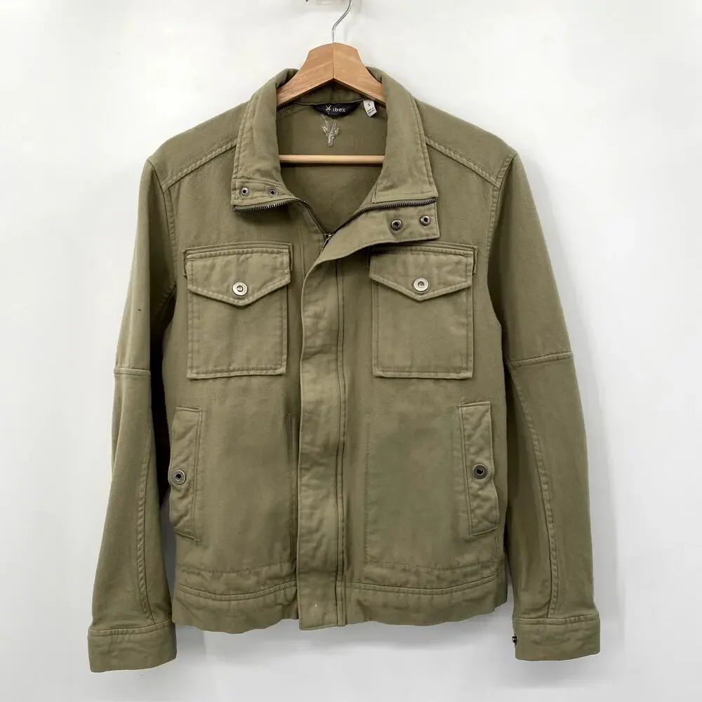 iBex Men's S green Field Wool & Cotton jacket
